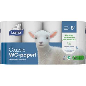 WC-paperi Lambi valkoinen 3-krs 8 rullaa