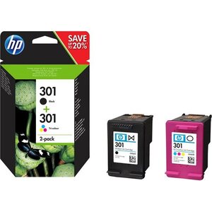 HP 301 musta ja 3-värikasetti