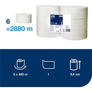 Tork Jumbo 1-krs wc-paperi 6x480m (T1)