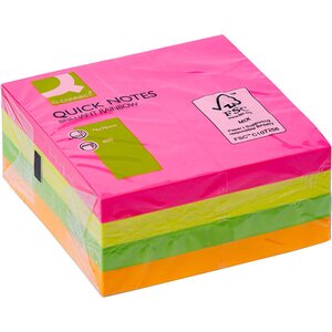 Viestilappukuutio Q-C 76x76mm neon 320 lappua SFC
