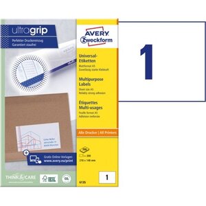 Monitoimitarra Avery 6135 A5 210x148mm 200kpl