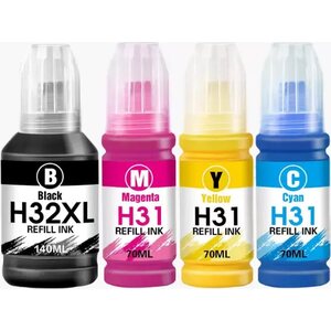 Tarvikeväripaketti XL (Hp) 32 musta ja (Hp) 31 sininen, punainen ja keltainen