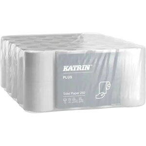 Wc-paperi Katrin Plus 250 3-krs valkoinen 40rl
