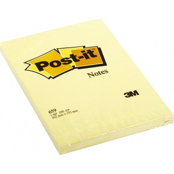 Viestilappu Post-it 659 102x152mm keltainen