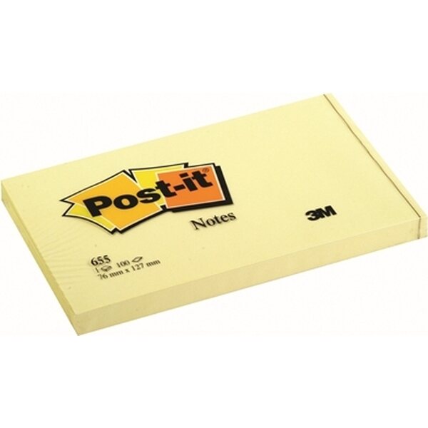 Viestilappu Post-it 655 76x127mm keltainen