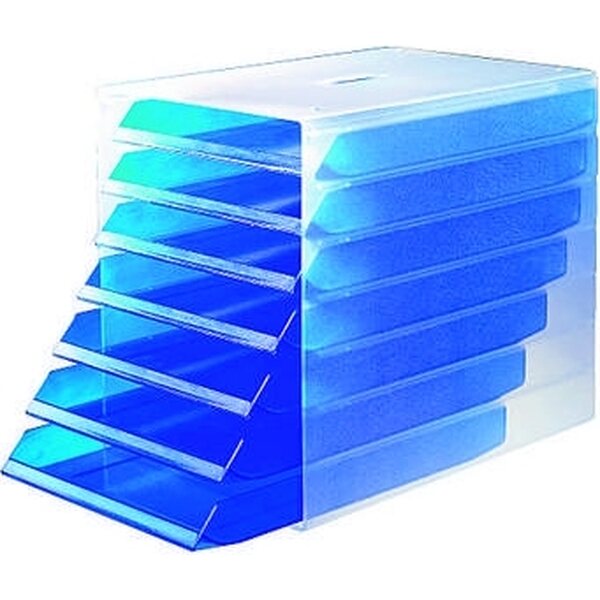 Laatikosto Idealbox 7-osainen läpinäkyvä sininen