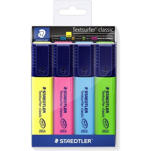 Korostuskynä Staedtler Textsurfer 364 4 väriä