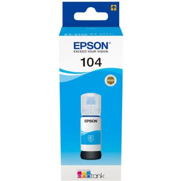 Epson 104 EcoTank Cyan pullo (WE)