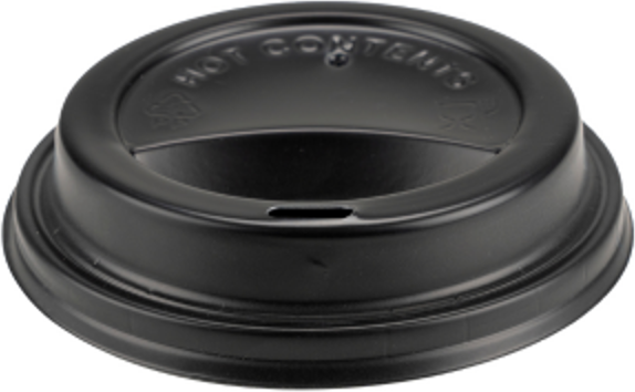 Kansi kahvikuppiin Ø9cm musta PP 100kpl